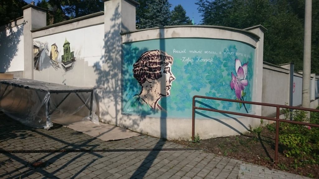 Ostatnia księżna cieszyńska i mural z wizerunkiem Zofii Kossak. Zobacz [VIDEO]